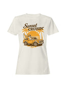 Sunset Cruisin' Cat Adventure Women's T-shirt
