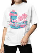 Retro Lucky Star Diner Design Women's T-shirt
