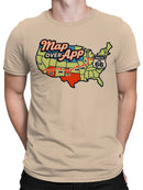 Map Over App Route 66 Adventure Men's T-shirt
