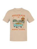 Highways & Happy Stops Autumn Scene Men's T-shirt