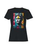 Vibrant Frida Kahlo Pop Art Portrait Women's T-shirt