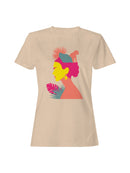 Vibrant Jungle Lady with Monkey Women's T-shirt