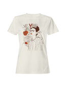 Floral Muse with Monkey and Bird Women's T-shirt