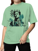 Iconic Floral Art Portrait Design Women's T-shirt