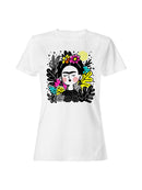 Vibrant Floral Art with Character Women's T-shirt