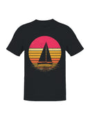 Vintage Sunset Sailboat Silhouette Men's T-shirt