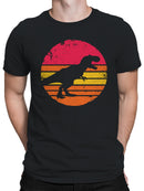 Retro Dinosaur Sunset Silhouette Men's T-shirt
