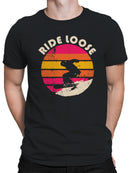 Retro Snowboarder Ride Loose Men's T-shirt