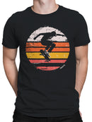 Vintage Sunset Skateboarding Silhouette Men's T-shirt