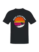 Retro Side Country Skiing Sunset Men's T-shirt