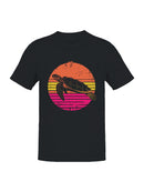 Retro Sunset Sea Turtle Design Men's T-shirt