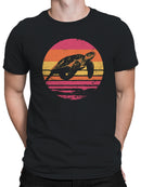 Vintage Sunset Sea Turtle Art Men's T-shirt