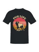 Retro Pug Life Sunset Graphic Men's T-shirt