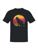 Retro Sunset Cat Silhouette Art Men's T-shirt