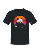 Retro Sunset Panda Design Men's T-shirt