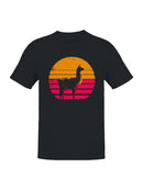 Retro Llama Sunset Silhouette Men's T-shirt