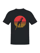 Retro Tropical Parrot Sunset Art Men's T-shirt