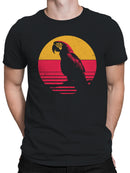 Retro Sunset Parrot Silhouette Men's T-shirt