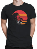 Retro Sunset Lion Silhouette Art Men's T-shirt