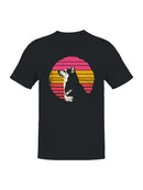 Retro Husky Sunset Vibes Men's T-shirt