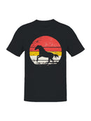 Retro Sunset Running Horse Silhouette Men's T-shirt