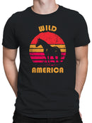 Wild America Retro Horse Design Men's T-shirt