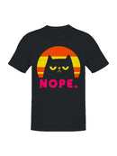 Retro Cat Nope Sunset Design Men's T-shirt