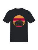 Retro Sunset Hedgehog Silhouette Men's T-shirt