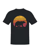 Vintage Sunset Bear Silhouette Men's T-shirt