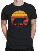 Vintage Sunset Bear Silhouette Men's T-shirt