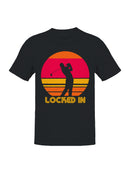 Locked In Golf Sunset Silhouette Men's T-shirt