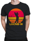 Locked In Golf Sunset Silhouette Men's T-shirt