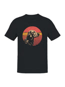 Retro Dog Sunset Illustration Men's T-shirt