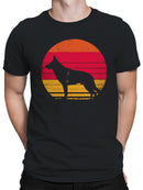 German Shepherd Retro Sunset Men's T-shirt