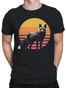 Retro Sunset Fox Art Men's T-shirt