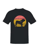 Retro Bulldog Silhouette Art Men's T-shirt