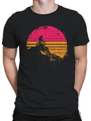 Mountain Biking Retro Sunset Men's T-shirt