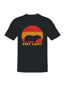 Retro Capybara Sunset Graphic Men's T-shirt