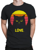 Retro Grumpy Cat Love Sunset Men's T-shirt