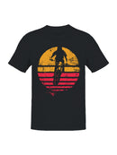 Retro BMX Sunset Silhouette Men's T-shirt