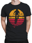 Retro BMX Sunset Silhouette Men's T-shirt