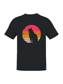 Vintage Sunset Cat Silhouette Men's T-shirt