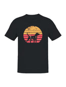 Retro Sunset Dog Silhouette Men's T-shirt