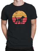 Retro Sunset Dog Silhouette Men's T-shirt