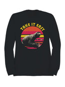 Chill Vibes Sloth Retro Art Men's Sweatshirt
