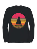 Vintage Sunset Sailboat Silhouette Men's Sweatshirt