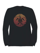 Vintage Retro Turtle Sunset Art Men's Sweatshirt