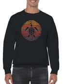 Vintage Retro Turtle Sunset Art Men's Sweatshirt