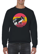 Retro Sugar Glider Sunset Vibes Men's Sweatshirt