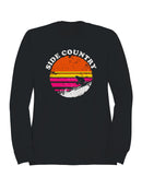 Retro Side Country Skiing Sunset Men's Sweatshirt
